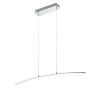 Eglo LED Pendant Light Lasana Curved Chrome 90cm 15W 1800lm Warm White Lamp