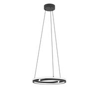 Eglo LED Pendant lamp Mezzomonte, dimmable Dining Table Light with Remote | hanging ceiling lamp, metal room fixture in black and white, warm to cool 4700 lumens