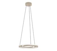 Eglo LED Pendant lamp Mezzomonte, dimmable Dining Table Light with Remote, Hanging Ceiling lamp, Metal Room Fixture in Sand and White, Warm to Cool 4400 lumens