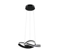 EGLO Corredera LED Pendant Light, 2-Bulb Pendant Light, Steel and Plastic, Dining Table Lamp in Black, White, Living Room Lamp Hanging, Warm White