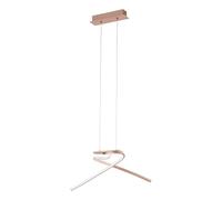 EGLO LED pendant light Palozza, 2-flame Hanging Lamp | Pendant Lamp made of Aluminium and Plastic, Dining table lamp, Living Room Hanging Light in Rose Gold, White