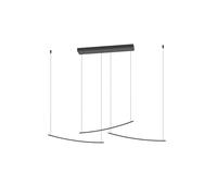 Eglo LED Pendant Light Vileggi, Adjustable Dining Table lamp with dimmable Dip Switch, Black Metal Ceiling lamp, Warm to Cool White, 3600 lumens