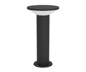 Eglo LED Plinth Light Outdoor Rigosa, Standing Light | garden and terrace lighting, lamp made of black metal white plastic, warm white, IP44