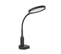 Eglo LED Reading clamp lamp Lauro, Touch-dimmable Clip Light for Bedroom, Black Plastic Desk Lighting, Warm - Cool White