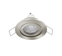 Eglo LED Recessed Spotlight Barranco, Ceiling Spot for Bathroom, Light in Silver Plastic, Neutral White Bathroom Lamp, Including GU10 Bulb, IP44