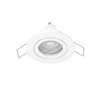 Eglo LED Recessed Spotlight Barranco, Ceiling Spot for Bathroom, White Plastic Light, Neutral Bathroom Lamp, Including GU10 Bulb, IP44