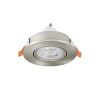 Eglo LED Recessed Spotlight Barranco, Ceiling Spot for Living Room, Adjustable Light in Silver Plastic, Neutral White, Including GU10 Bulb