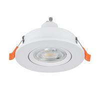Eglo LED Recessed Spotlight Barranco, Ceiling Spot for Living Room, Adjustable Light in White Plastic, Warm White, Including GU10 Bulb