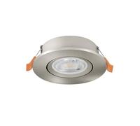 Eglo LED Recessed Spotlight Barranco, Ceiling Spot with Dip Switch, Adjustable Light Fixture Made of Silver Plastic, Warm White - Cool White, Including GU10 Bulb, ∅ 9 cm