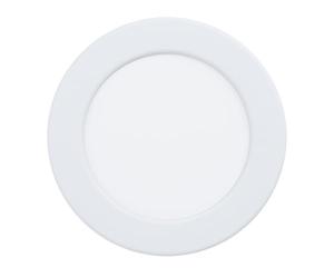 Eglo LED Recessed Spotlight Fueva 5, Ø 11.7 cm, LED Spot with Steel Frame and Plastic Light Surface, White LED Recessed Light, Flat LED Downlight, Shallow Installation Depth 26 mm, Neutral White