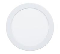 EGLO LED recessed Spotlight Fueva 5, Ø 16.6 cm | LED Spot in Steel with Plastic Light Surface, White LED Recessed Light, Flat LED Downlight, warm white