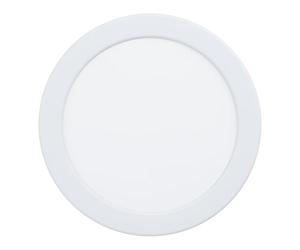EGLO LED recessed Spotlight Fueva 5, Ø 16.6 cm | LED Spot in Steel with Plastic Light Surface, White LED Recessed Light, Flat LED Downlight, warm white