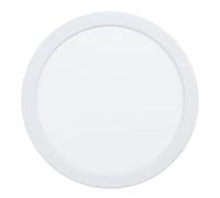 Eglo LED recessed Spotlight Fueva 5, Ø 21.6 cm, dimmable LED spot in Steel with Plastic Diffuser, White recessed LED Light, Flat Design, Shallow 26 mm Installation Depth, Warm White