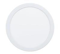 EGLO LED recessed spotlight Fueva 5, Ø 21.6 cm | LED spotlight made of steel with a plastic light surface, white LED recessed light, flat LED downlight, shallow installation