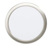 Eglo LED recessed Spotlight Fueva 5, Ø 21.6 cm, Steel and Plastic Light Surface, LED recessed Light in Matte Nickel, White, Flat Spotlight, Shallow Installation Depth 26 mm, Neutral White