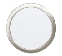 Eglo LED recessed Spotlight Fueva 5, Ø 21.6 cm | steel and plastic light surface, nickel matt, white, flat LED recessed light, shallow depth 26 mm, warm white