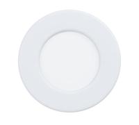 Eglo LED Recessed Spotlight Fueva 5, Ø 8.6 cm, LED Spot in Steel with Plastic Light Surface, White LED Recessed Light, Flat LED Downlight, Low Installation Depth 26 mm, Warm White