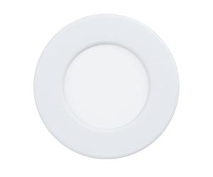 Eglo LED Recessed Spotlight Fueva 5, Ø 8.6 cm, LED Spot in Steel with Plastic Light Surface, White LED Recessed Light, Flat LED Downlight, Low Installation Depth 26 mm, Warm White