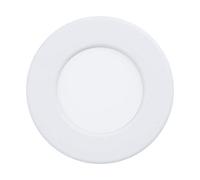 EGLO LED recessed spotlight Fueva 5, Ø 8.6 cm, LED spotlight made of steel and a plastic light surface, LED recessed light in white, recessed spotlight LED flat, low installation depth 26 mm, warm white