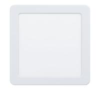 EGLO LED recessed spotlight Fueva 5, L x W 16.6 cm | LED spot made of steel with a plastic light surface, LED recessed light in white, flat LED spotlight, shallow installation 26