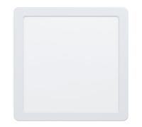 EGLO LED recessed spotlight Fueva 5, L x W 21.6 cm | LED Spot made of steel with a plastic light panel, white LED recessed light, flat LED downlight, shallow installation depth