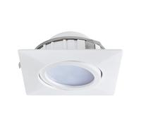 EGLO LED recessed spotlight Pineda, plastic spot, white recessed light