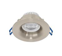 Eglo LED recessed Spotlight Salabate, Ø 8.8 cm, Flat Ceiling spot for Bathroom, Aluminium Silver, Warm White, Neutral Cool IP65