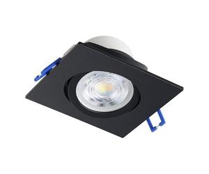 Eglo LED recessed Spotlight Saliceto, dimmable Flat Square Ceiling spot, Aluminium Black, Neutral White, 8.8 x cm