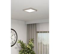 Eglo Connect.z Smart-Home LED Bathroom Ceiling Light Fueva 6-Z, 22 x 22 cm, ZigBee, app and Alexa Voice Control, Light Colour (Warm White-Cold White), dimmable Ceiling lamp, Silver, IP44
