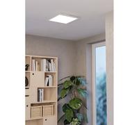Eglo Connect.z Smart-Home LED Panel Moradillo-Z, 40x40 cm, ZigBee Ceiling Light Fixture, Matte, app and Voice Control Alexa, Warm-Cool White, RGB, dimmable, White Flush Mount lamp
