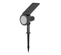 Eglo LED Solar Garden lamp Sambuco, Outdoor Lighting with Ground Spike and Remote Control, Outside Path Light, Black Plastic, Warm White, RGB, IP44