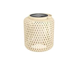 EGLO LED Solar Table Light Marliano, Outdoor Lighting for Garden and Terrace, Balcony Decoration, Boho Lantern, Rattan lamp, IP44