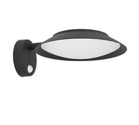 EGLO Cerrisi solar LED wall lamp, width 10.5 cm, black, sensor