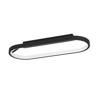 EGLO LED spotlight bar Codriales, dimmable ceiling light fitting, minimalist living room lamp made of black aluminium and white plastic, oval ceiling spot, warm white