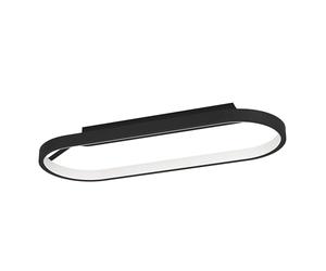 EGLO LED spotlight bar Codriales, dimmable ceiling light fitting, minimalist living room lamp made of black aluminium and white plastic, oval ceiling spot, warm white