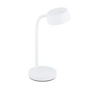 Eglo LED Table lamp Cabales, Single-Flame Table Light | bedside lamp made of plastic, living room lamp in white, lamp with rocker switch, warm white