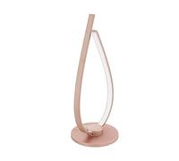 Eglo LED Table lamp Palozza, Single-Light Table lamp | Bedside Lamp Made of Aluminium and Plastic, Living Room Lamp in Rose Gold and White, Lamp with Switch