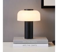 EGLO LED table lamp Ponente, Ø 16 cm, black/white, CCT