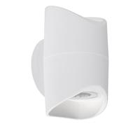 EGLO LED Wall Lamp Abrantes, Indoor wall light, White Aluminium Casting | Clear Glass warm white IP44
