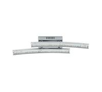 EGLO Pertini LED Wall Light, 2-Bulb Wall Light, Indoor Wall Spotlight Made of Steel, Aluminium and Plastic, Living Room Lamp, Hallway Lamp in Chrome, Transparent