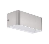 Eglo Sania 4 Led Satin Nickel Cube Aluminium Wall Light In Silver Silver One Size