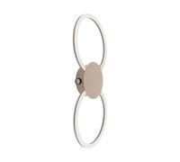 Eglo LED Wall lamp Venticello, Indoor Light Fixture, Bedroom Lighting with Two Rings, Metal in Sand Colour, Warm White