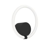 Eglo LED wall Light Caranacoa, Minimalist Indoor lamp, Living Room and Hallway Lighting Fixture, Black Metal and White Plastic, Warm White