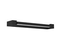 Eglo LED Wall Light Gemiliana, Hallway and Bathroom Mirror lamp, Lighting Fixture Made of Black Metal and White Plastic, Neutral White, IP44