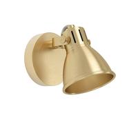 Eglo LED Wall Light Seras, Indoor lamp with Adjustable spot, Living Room and Hallway Lighting Fixture Made of Metal in Brushed Brass, GU10 Light Bulb, Warm White