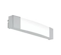 Eglo LED Wall Light Siderno, 1-Flame Wall Lamp, LED Mirror Light Made of Steel and Plastic, Bathroom Lamp in Chrome, Satin Finish, LED Damp Room Light, IP44, Length 35 cm