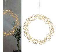 Eglo LED Wreath Christmas Window Decoration Curly Brass Ø30Cm Extra Warm White