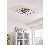 Eglo Lejias Black And Clear Metal Integrated Led Ceiling Light, (L) 45Cm