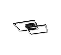 Eglo Lejias Clear Metal Integrated Led Ceiling Light In Black Black