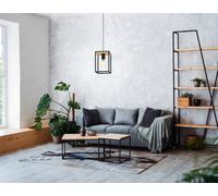 EGLO Pendant lighting Libertad, ceiling light fitting made of black metal and natural wood, hanging lamp for dining and living room, E27 socket
